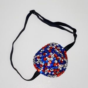 Red White & Blue Crystal Medical Eye Patch